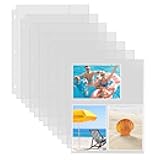 Fabmaker 30 Pack Photo Sleeves for 3 Ring Binder - (4x6, for 180 Photos), Archival Page Protectors, Clear Plastic Refill Pages, Postcard Sleeves, Acid-Free