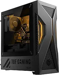 ASUS TUF T500 (2025) Desktop PC para jogos, processador Intel Core i5-13420H, NVIDIA GeForce RTX 5060Ti, SSD M.2 NVMe PCIe 4 de 1 TB, RAM DDR5 de 16 GB, Windows 11 Home, T500MV-MS564Ti