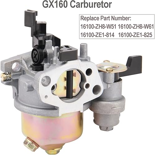 Miniatura 3 de Carburador GX160 para Honda GX120 GX140 GX160 GX168 GX200 5HP 5.5HP 6.5HP Carburador de motor pequeño, carburador GX 160 con kit de afinación de