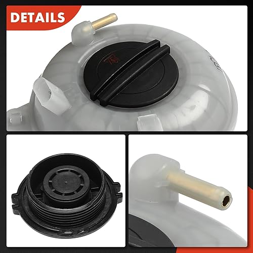 Miniatura 8 de A-Premium Tanque de depósito de recuperación de desbordamiento de refrigerante del motor [con tapa y sensor] compatible con Audi A3, S3 y Volkswagen