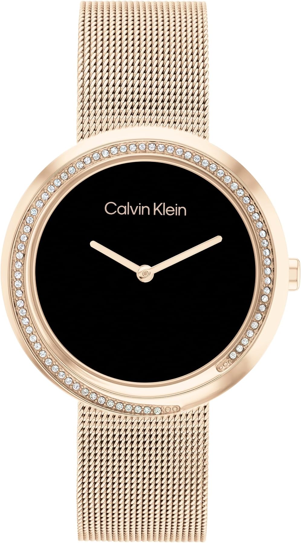 Twisted Bezel Analog Black Dial Women's Watch-25200151