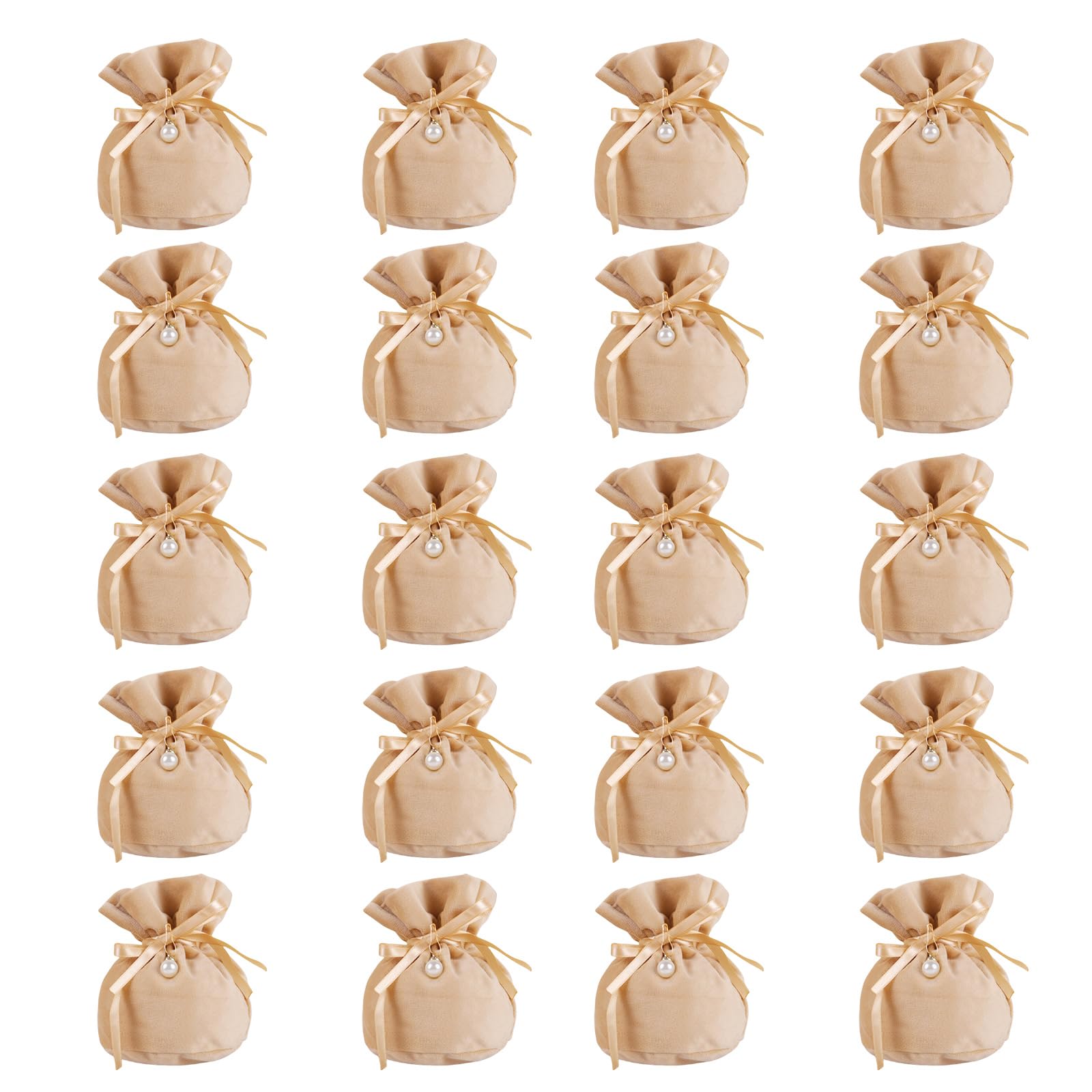 Tsophreniq Of 20 Elegant Candy Packaging Pouches Multipurpose Plush Candy Bags for Party Gifts and Individual Use Celebration Bags