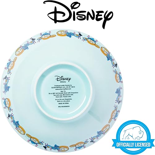 Miniatura 63 de Silver Buffalo - Cuenco con palillos para arroz, fideos o ramen, de cerámica, modelo Hogwarts Railways con escudo, de Harry Potter, apto