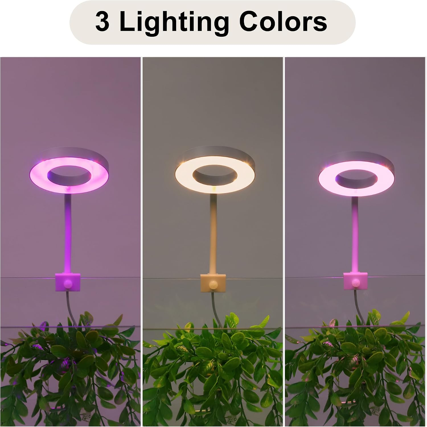 Fish Tank Light, Aquarium Light, USB Small Aquarium Light with Timer, 360° Rotate Aquarium Lamp, White