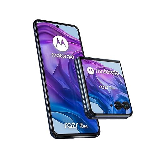 Motorola Razr 50 Ultra (12/512 GB, AI, display esterno 4.0’’ pOLED, interno 6.9" pOLED, 50+50MP, IPX8, Qualcomm Snapdragon 8s Gen3, 4000mAh 45W, wireless 15W, 5G, Dual SIM, Android 14) Midnight Blue