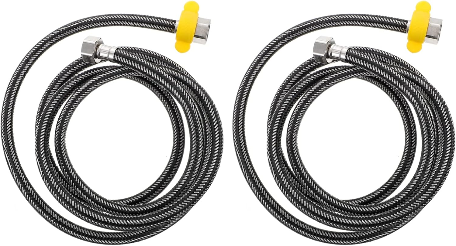 Winomo フレキパイプ 水道 フレキホース 2本 0cm 接続用 給水ホース 水道管延長 トイレ 配管 洗面所 期間限定特価品