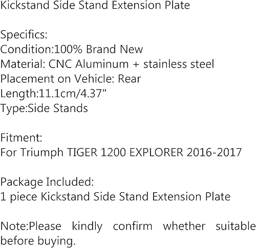 Miniatura 6 de Areyourshop para Triumph Tiger 1200 Explorer caballete lateral y soporte amplificador