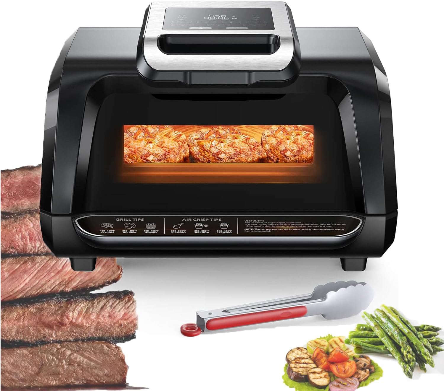 Indoor Grill And Air Fryer Combo 7In1 Fast And Evenly