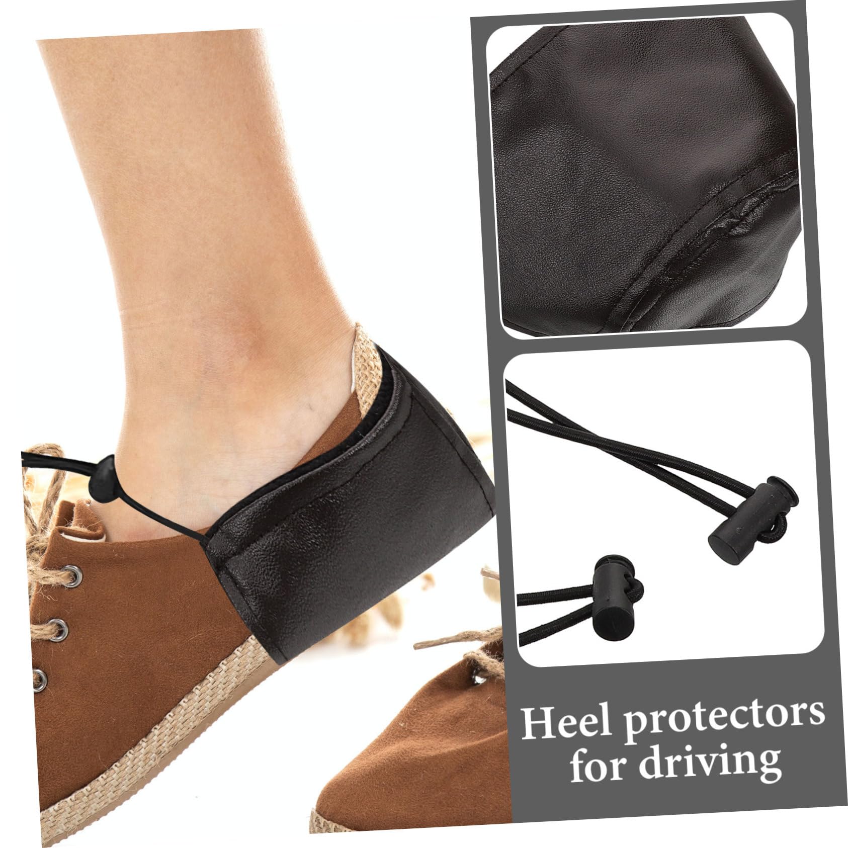 FRCOLOR 8pezzi Copriscarpe Resistentper Talloni Protettori Per Scarpe Da Guida Da Design Ergonomico Per Automobilisti e Uso Quotidiano