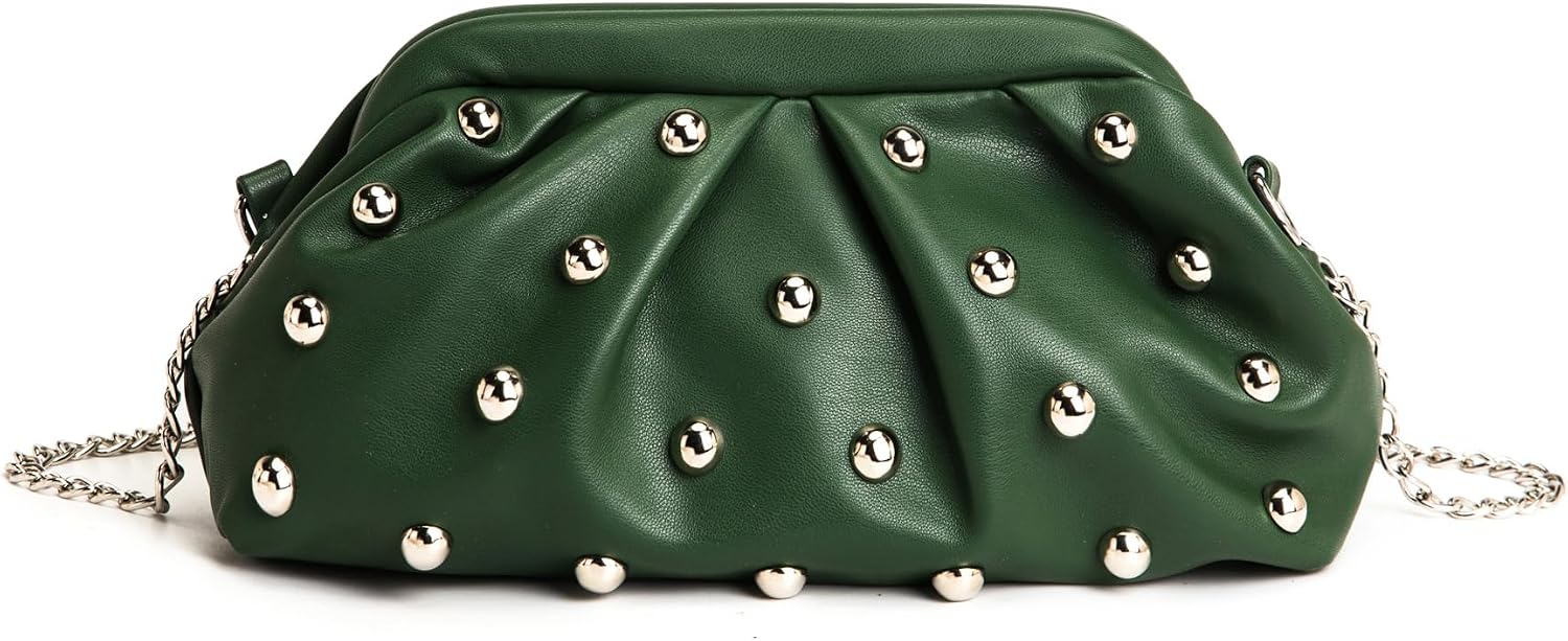 KingTo Soft Cloud Clutch Purse for Women, Dumpling Crossbody Bag with Strap