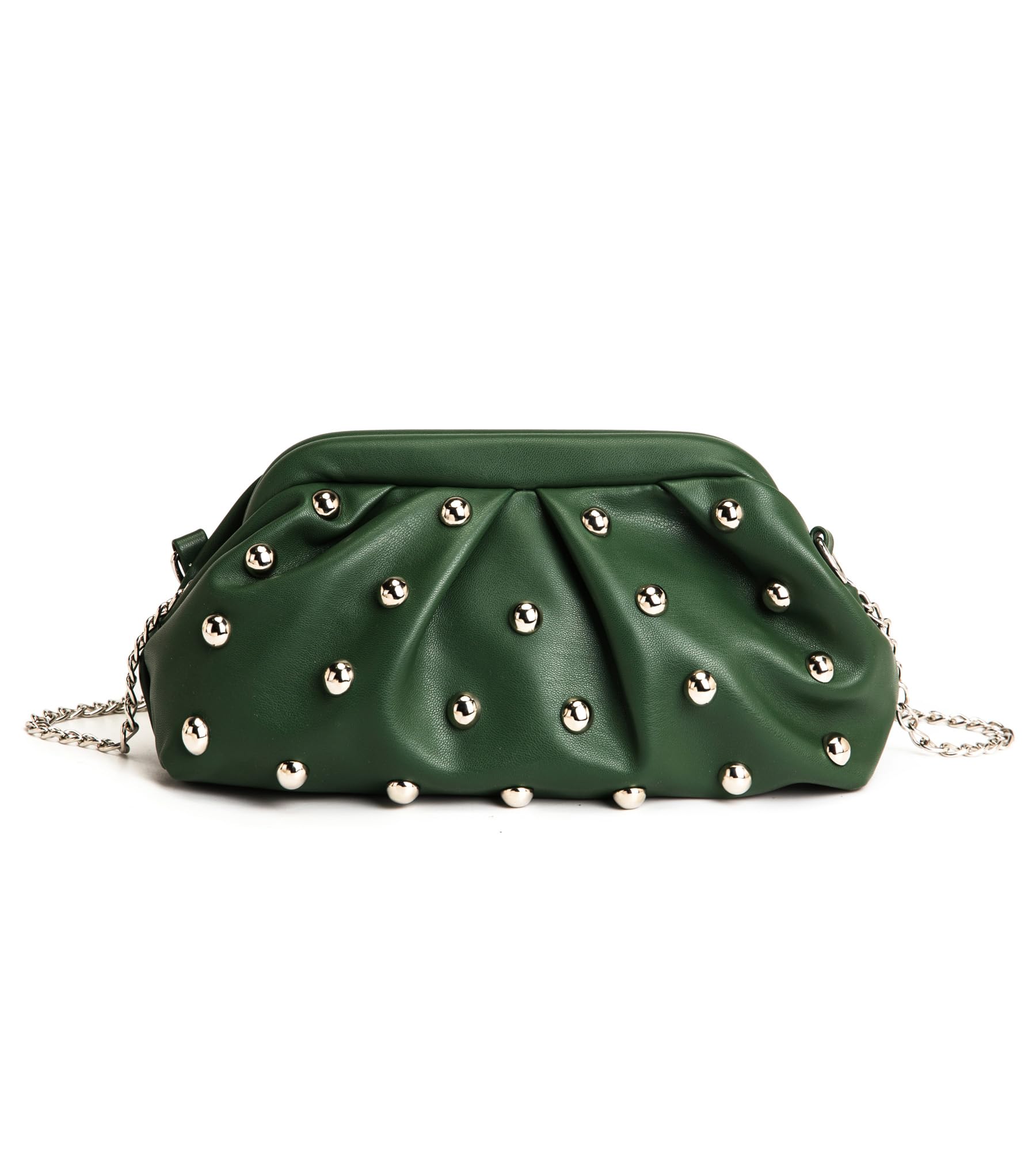 KingTo Soft Cloud Clutch Purse for Women, Rivet Dumpling Crossbody Bag