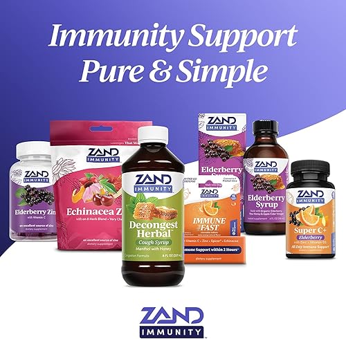 Miniatura 7 de ZAND Immunity Super C+ PM, apoyo inmunológico nocturno más melatonina, 1000 mg PureWay-C de vitamina C, zinc, D3 y saúco, absorción mejorada, 60