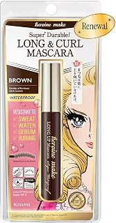 Heroine Make by KissMe Waterproof Mascara New Brown | Volumizing, Lengthening & Smudge-Proof Formula | Waterproof Mascara for Long-Lasting Curl & Volume | Made in Japan