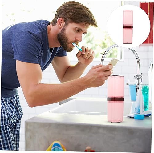 Miniatura 6 de Healvian 7 unids taza de lavado de viaje cepillo de dientes taza de cepillo de dientes titular de viaje cajas organizadoras viaje pasta de dientes