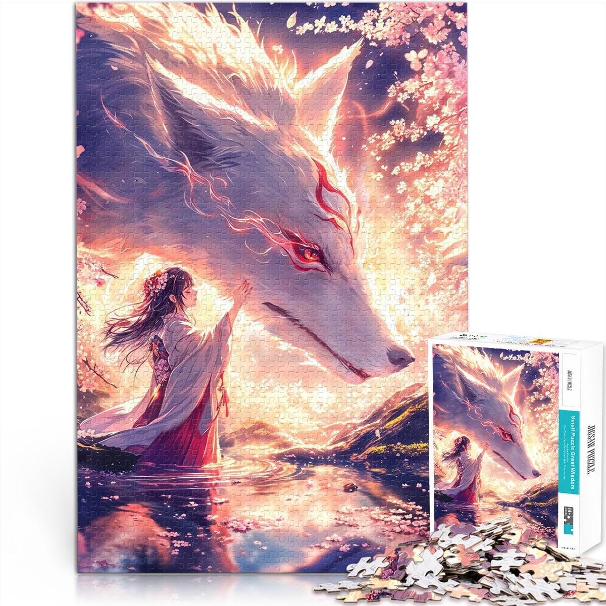 2000 Piece Jigsaws for teenagers girl with her kitsune Toys Educational Games Stress Relieving 70x100cm Birthday Gift for Age 14+ — image 1