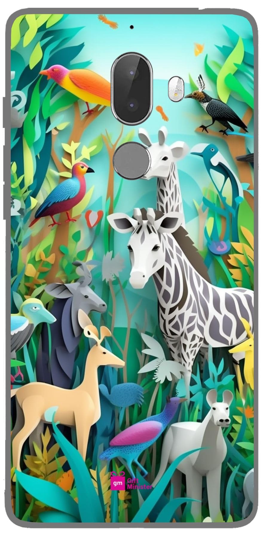 Gift Minister Silicone Designer Cover for Tenor 10 Or G Beigecover - Clean Gray Paper Pattern Animals Art Shockproof Dustproof Protective Scratch Resistant Comfortable Grip Camera 1Pcs 16969