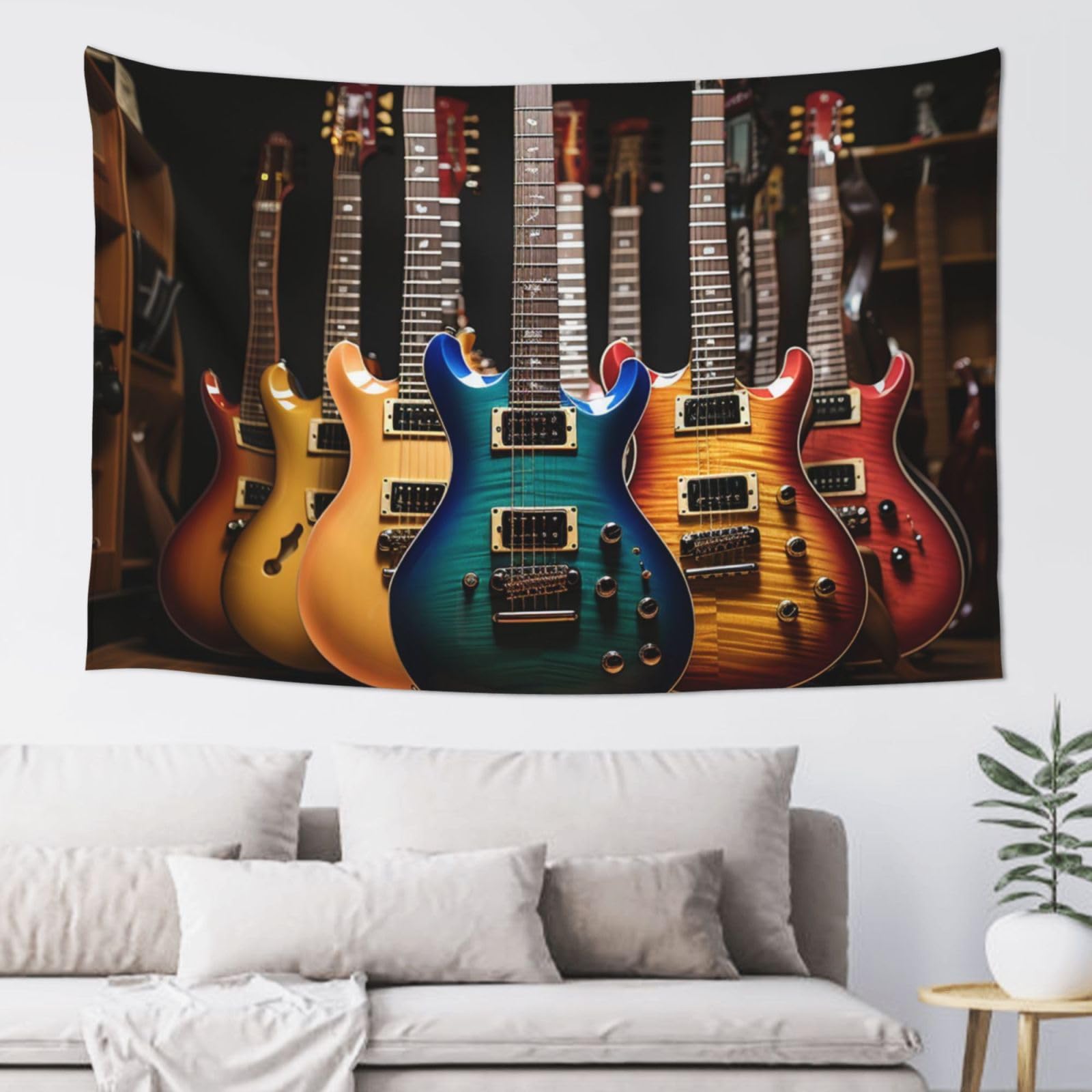 QLDETUPWLX Tapestry 152x102 cm Wall Hanging for Living Room Guitars Tapestries Home Decor Soft Aesthetic Tapestries Hanging Decor Blanket Wall Tapestry for Bedroom Dorm Indoor Outdoor