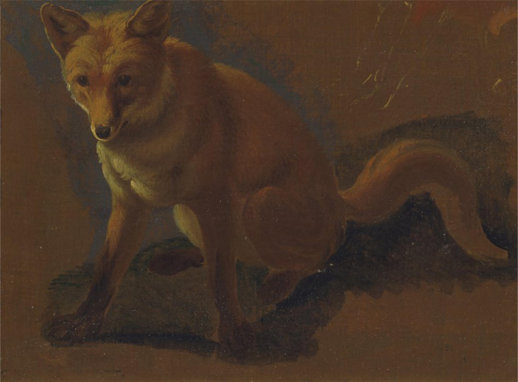 SERENDIPITP Abstract Painting Mural Print Picture Wall Decor Painting Study of a Animal by Jacques Laurent Agasse Vintage Wall Artwork for Home Decor 60x90cm