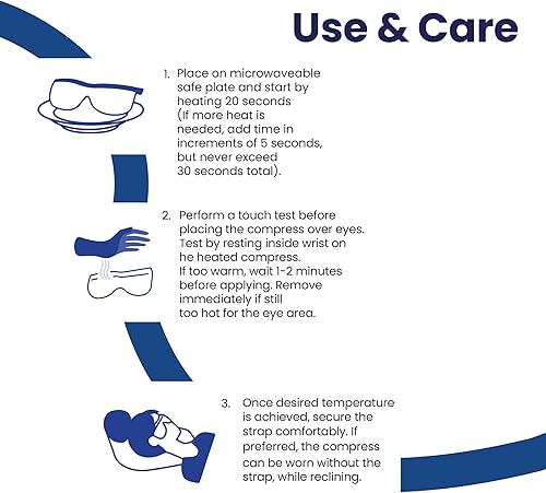 Miniatura 5 de Viva Moist Heat - Máscara de ojos activada por microondas | Alivio rápido y calmante | Reutilizable, lavable