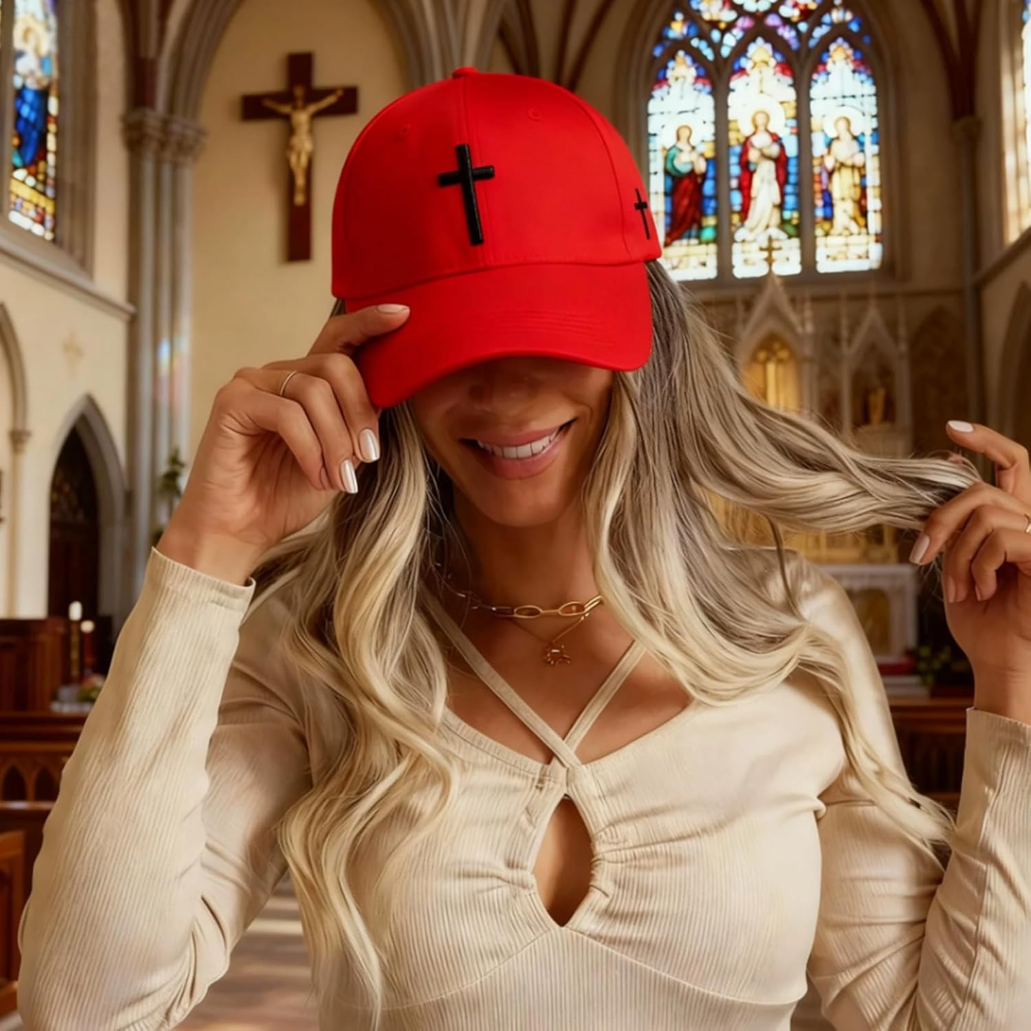 3D Embroidered Christian Hat for Men & Women, Jesus Faith Cross Hat, Religious Gifts for Christians Clothes - Image 4