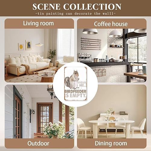 Miniatura 7 de Señales de metal con texto en inglés "Squirrel Excuse Me Your Birdfeeder Is Empty" ("Squirrel Excuse Me Your Birdfeeder Is Empty")