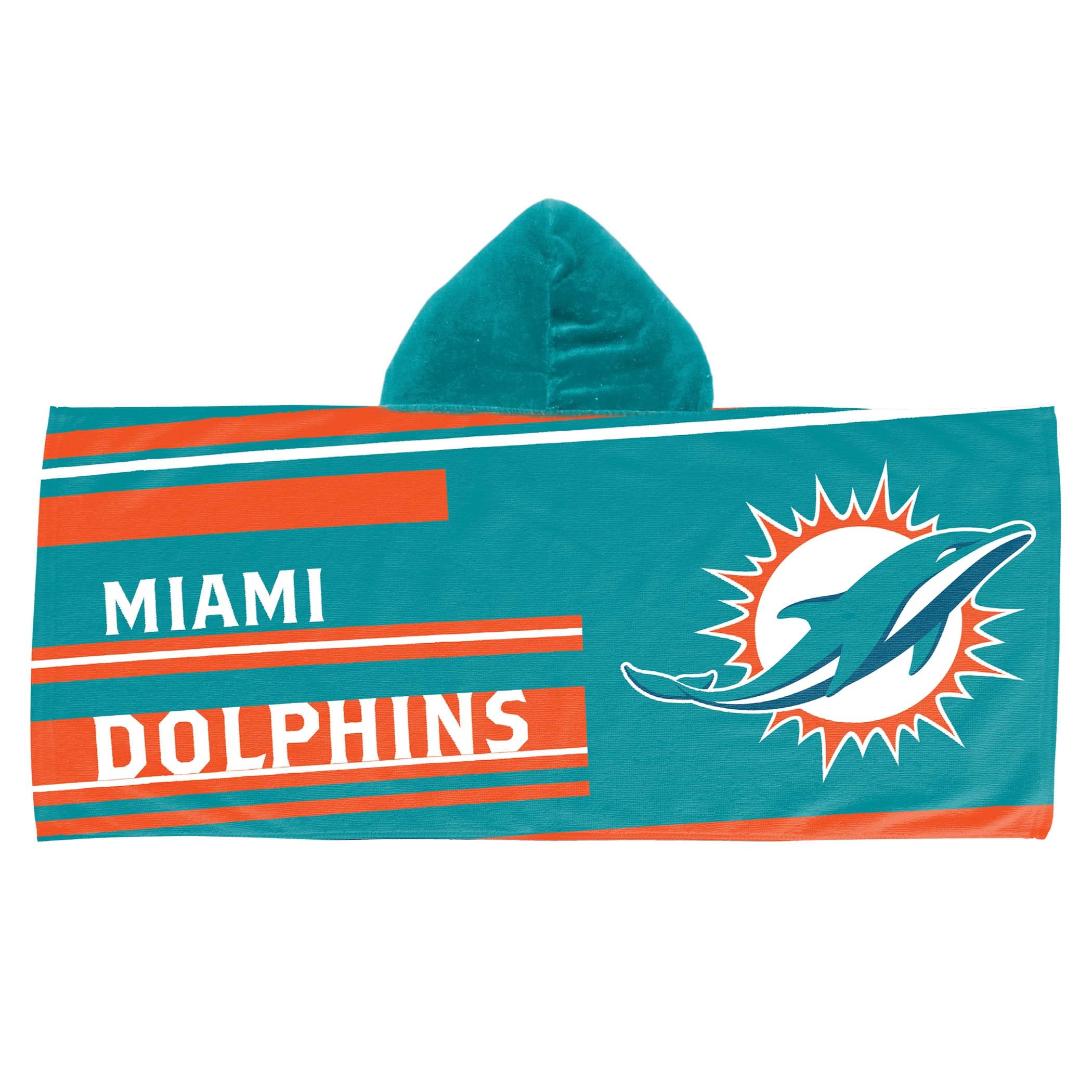 Northwest NFL Miami Dolphins Unisex-Youth Hooded Youth Beach Towel, 21" x 51", Liner