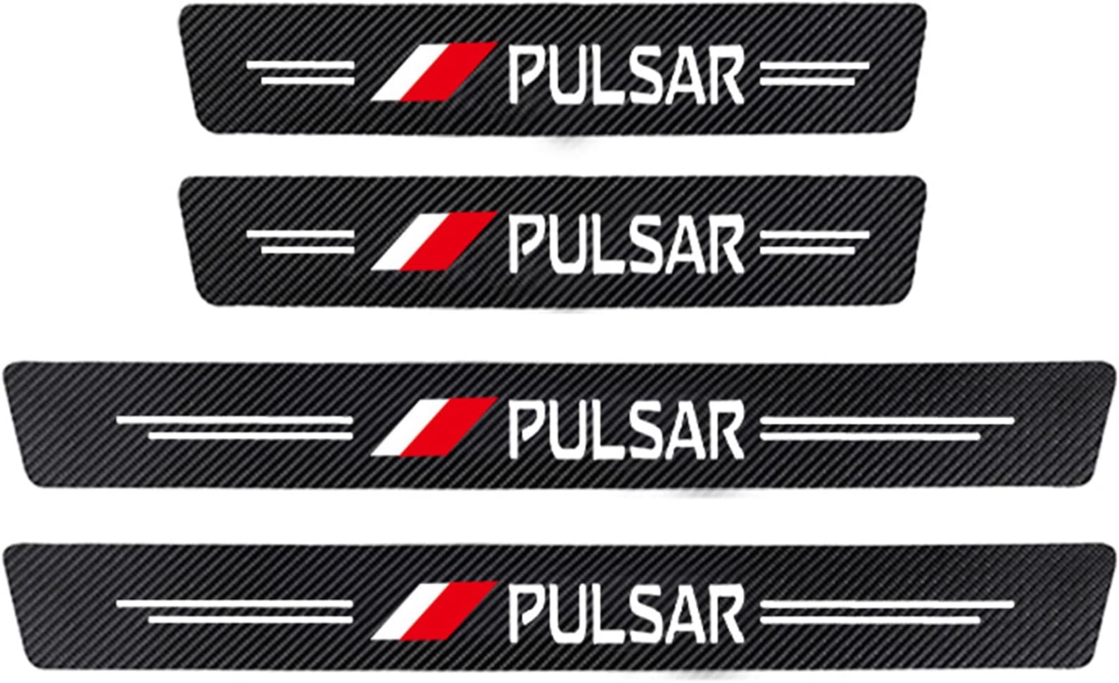 EAGLEG 4pcs Carbon Fiber Car Door Sill Protector for Nis-san Qashqai Juke Note TEANA TIIDA MAXIMA SYLPHY, 4D Sill Scuff Plate Sticker Auto Welcome Pedal Threshold Decorative Accessories, PULSAR