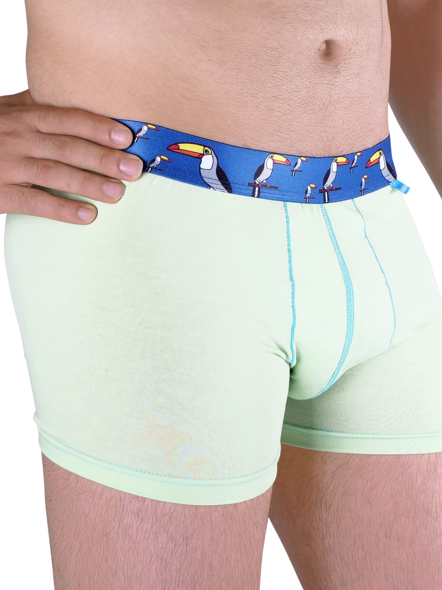 Generisch UnaBux bokserki męskie, zestaw 2 sztuk, leniwiec, Tucan Dandy, Tucan Dandy, rozmiar L, zielony, L