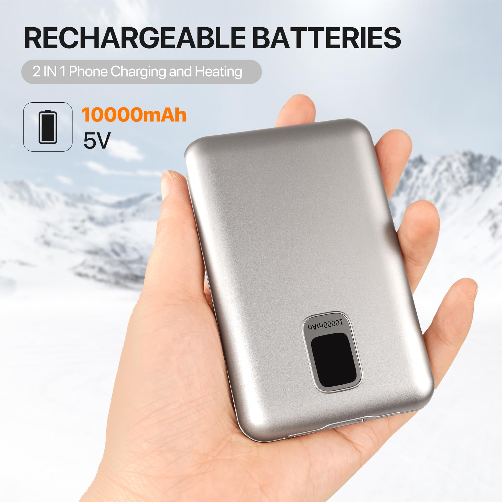 SAVIOR HEAT Heated Hand Muff, 10000mAh USB Electric Hand Warmer Pouch with Rechargeable Battery for Winter Outdoor Hunting Hiking Camping Sport Golf Football Photography