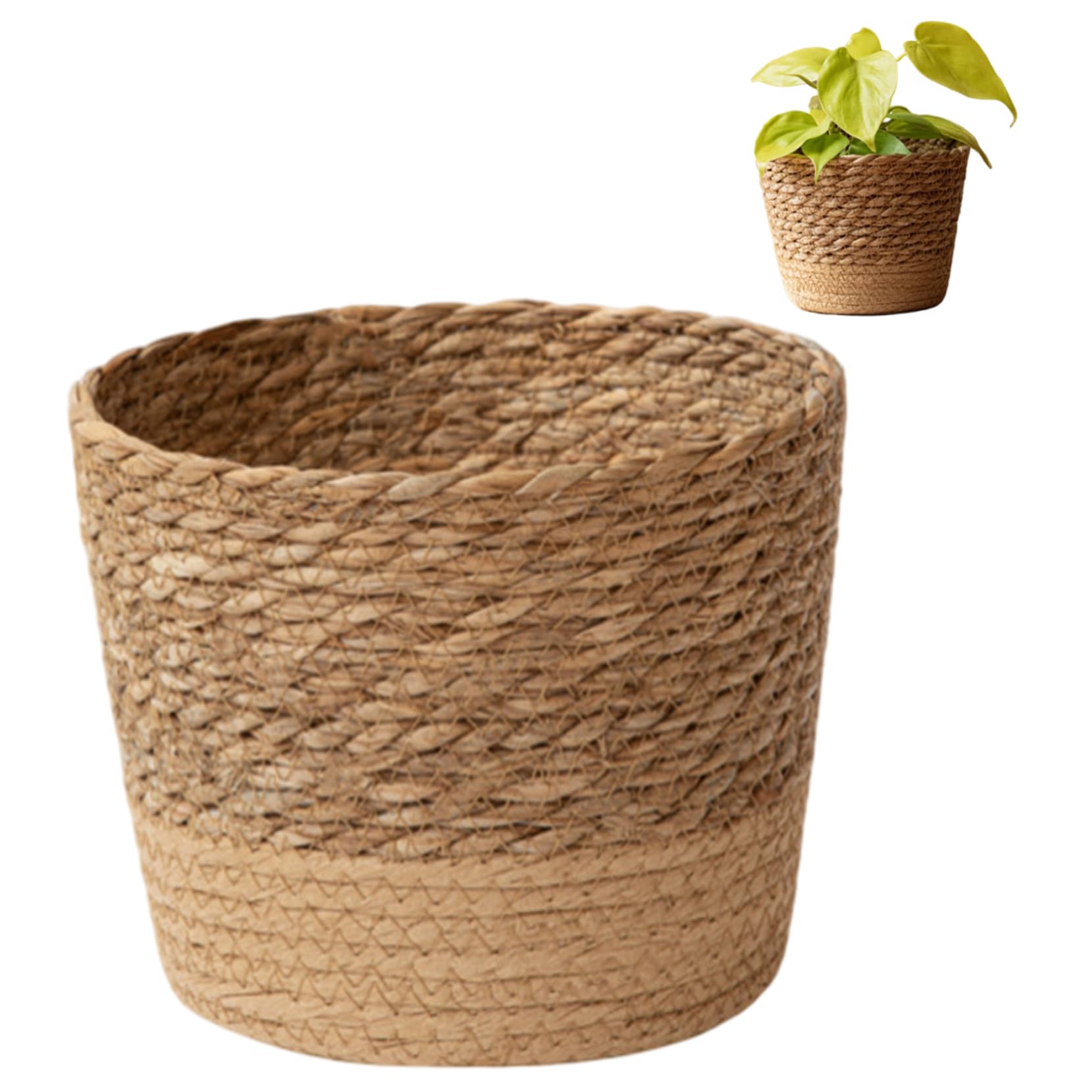 Panier de jardinière en jonc de mer tissé main de haute qualité