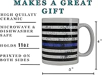 Vista 6 de Rogue River Tactical Paquete de taza de café Worlds Okayest Police Officer & USA Blue Line Flag Novelty Cup Combo Gran set de regalo para oficina