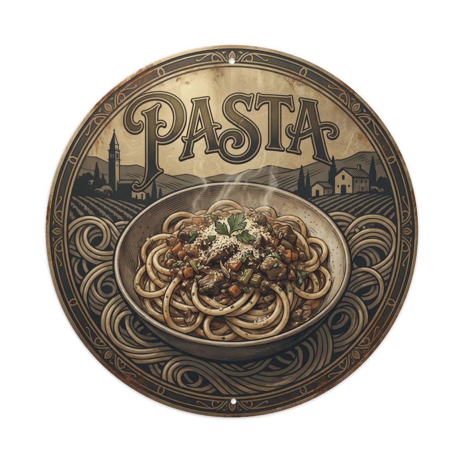 Italian Pasta Restaurant Cucina Italiana Nostalgic Metal Tin Sign