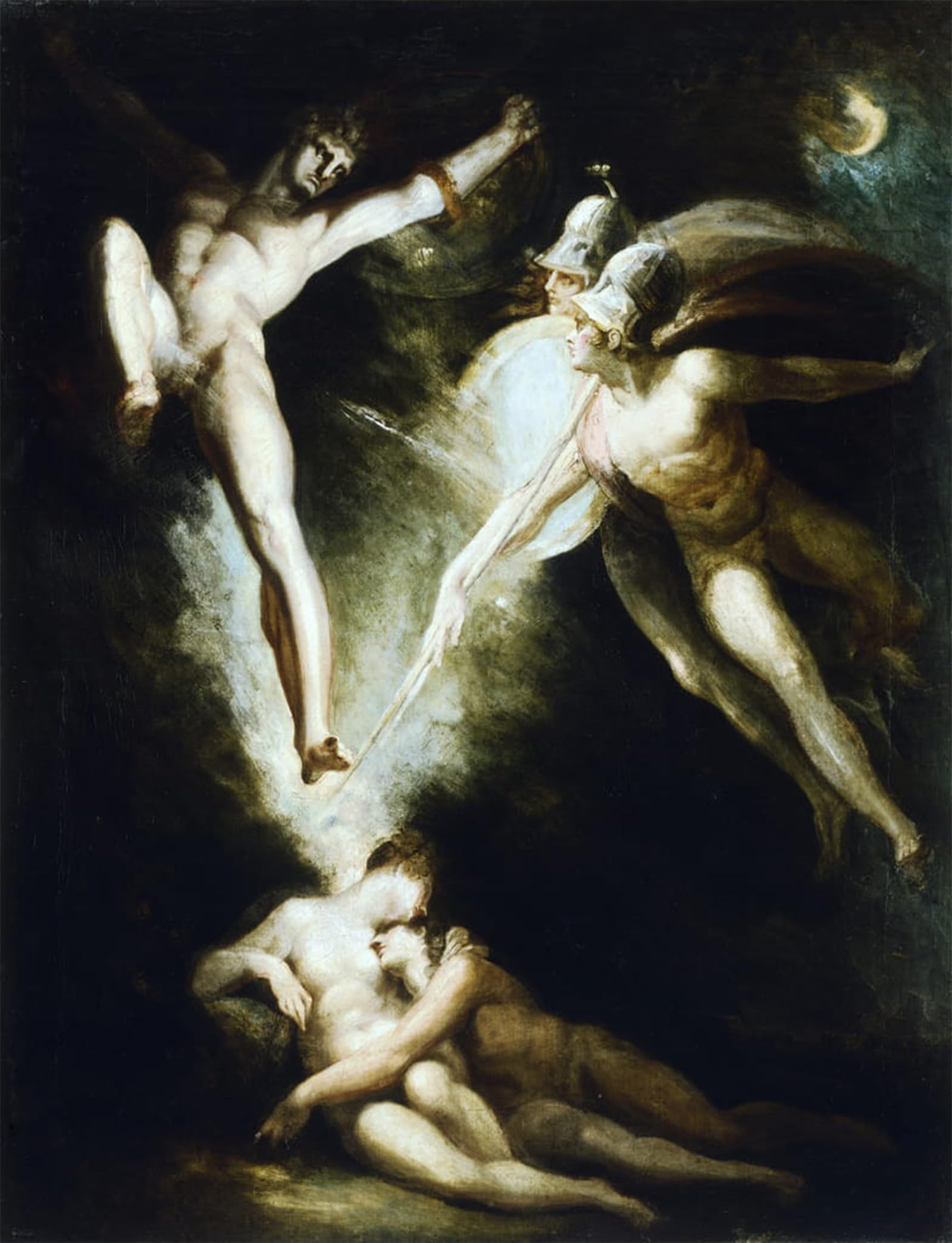 POSTERIIk Famous Print Pop Art Wall Art Graffiti Satan Touched by Henry Fuseli Art Prints for Home Decor 60x90cm