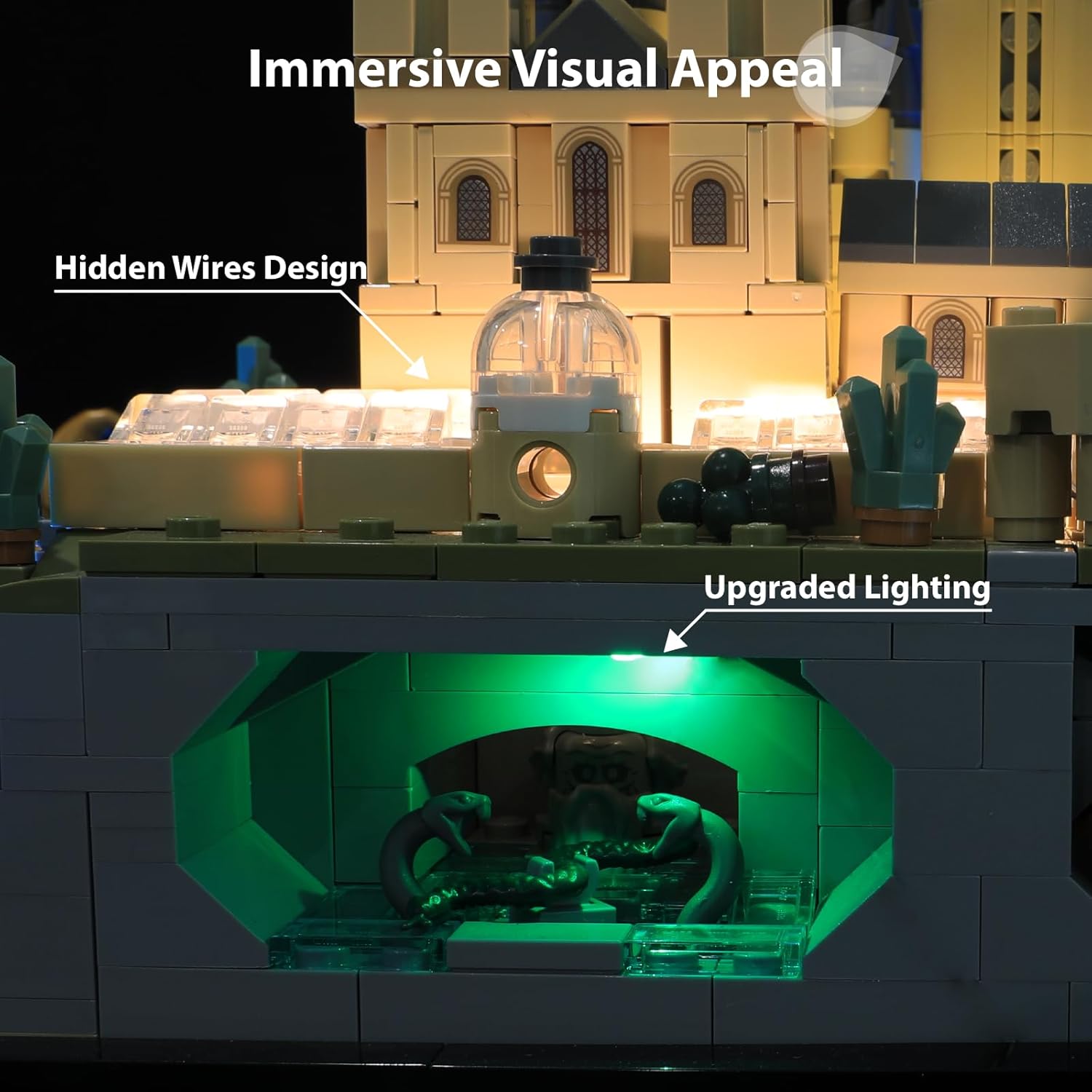Led Lighting Kit for Lego 76419 Hogwarts Castle and Grounds, Lighting Accessories Compatible with Lego 76419(Lights Only, No Model) - RC Version