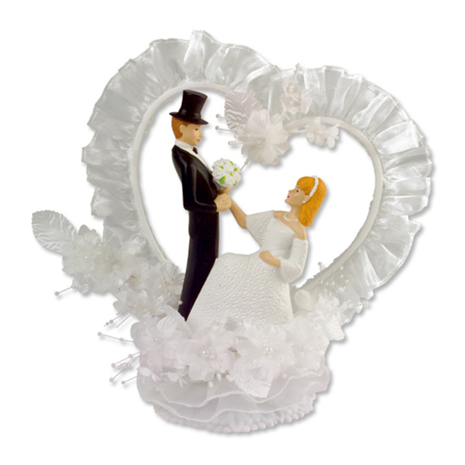 Embout de Mariage Chic avec Base à Ouvrir et Couronne Décorative en Tulle