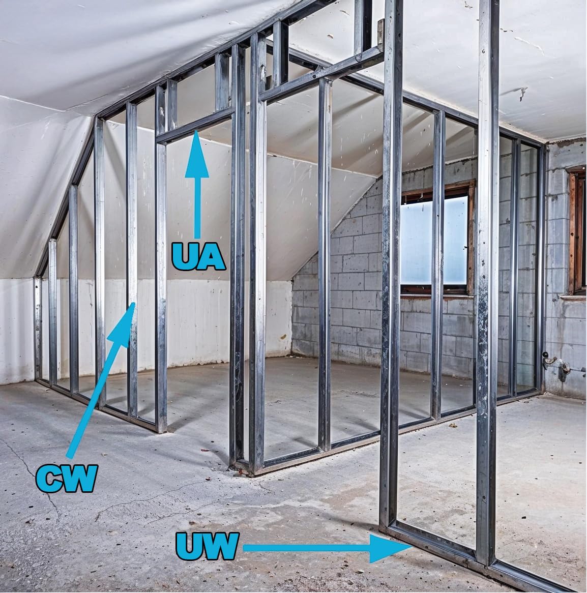doitBau CW Ständerprofil aus Verzinktem Stahl für Trockenbau Unterkonstruktion, 50 x 3000 mm, 16 Stück, Gesamtlänge 48 m
