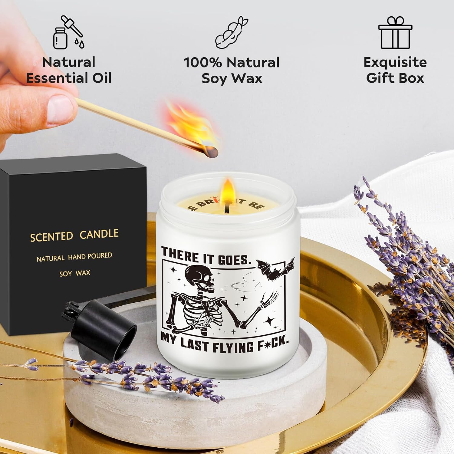 Valentine Gift for Him, Her, Happy Halloween Gifts, My Flying F*ck Candle