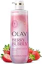 Olay Body Wash for Women, Intensely Hydrating, Pro-Hyaluronic Acid Serum Complex, Renews Moisture, Vitamin B3 Lameller Technology, For All Skin Types, Berry Bubbly Scent, 20 fl oz