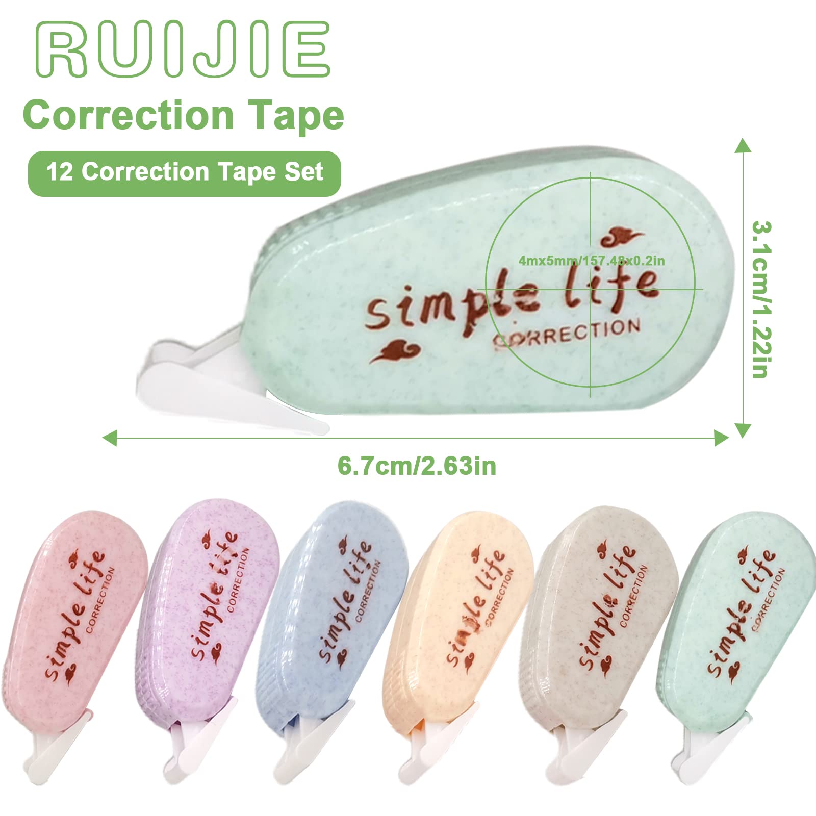 Xzeemo Correttore A Nastro 12 Pezzi - 4m X 5mm Bianchetto | Scuola Ufficio - Foto 10