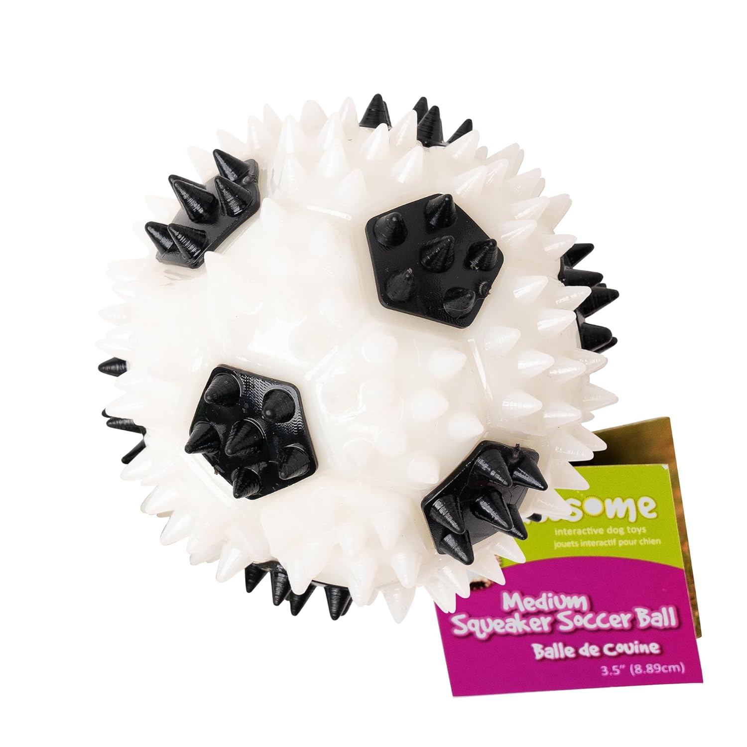 Gnawsome 3 5 Squeaker Soccer Ball Dog Toy - Medium Promotes Dental and Gum Health for Your Pet