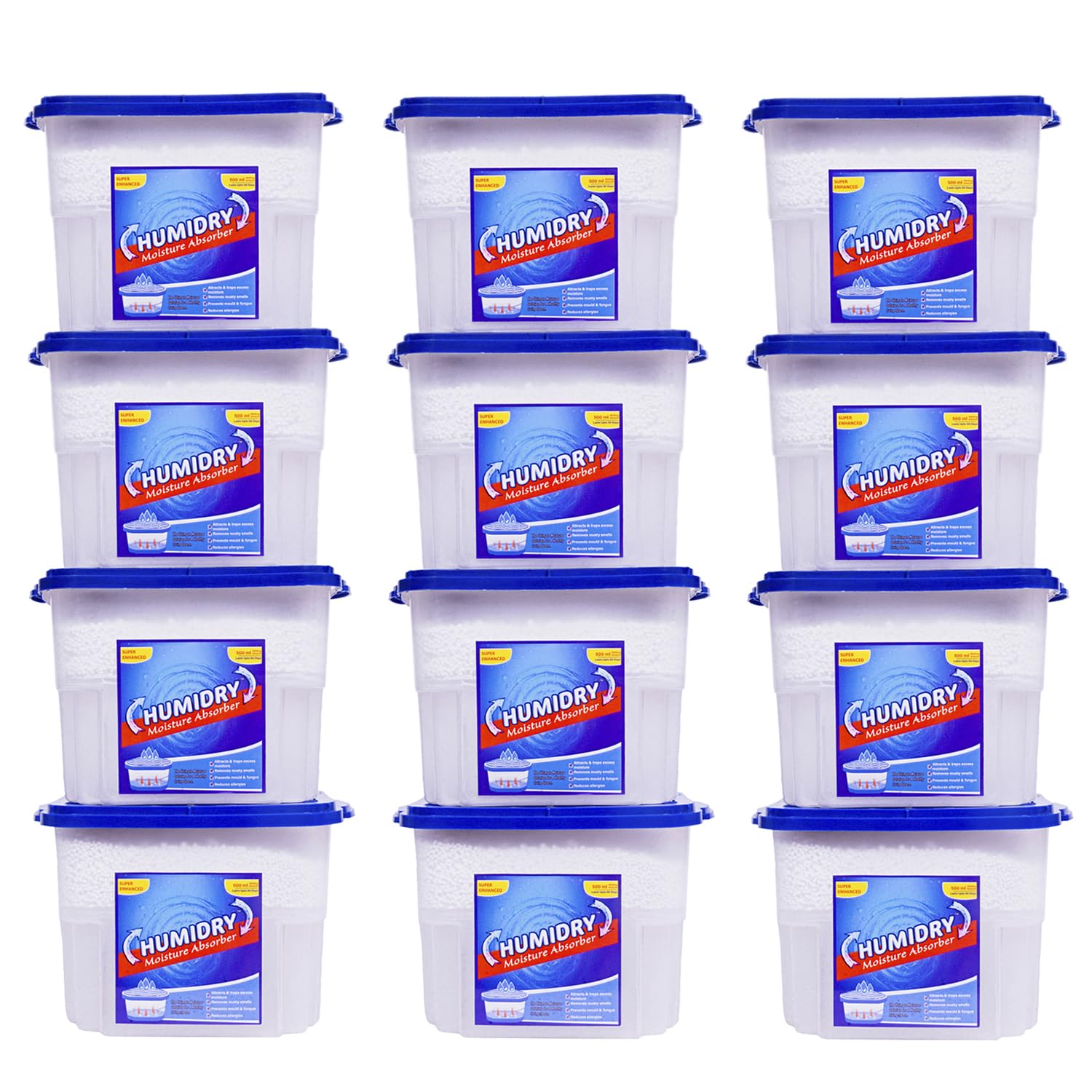 Moisture Absorber 300g (Pack of 12) – 500ml Capacity Each | Bulk Dehumidifier for Wardrobes, Shoe Cabinets & Bathrooms | Controls Moisture, Fungus & Bad Smell-image-8