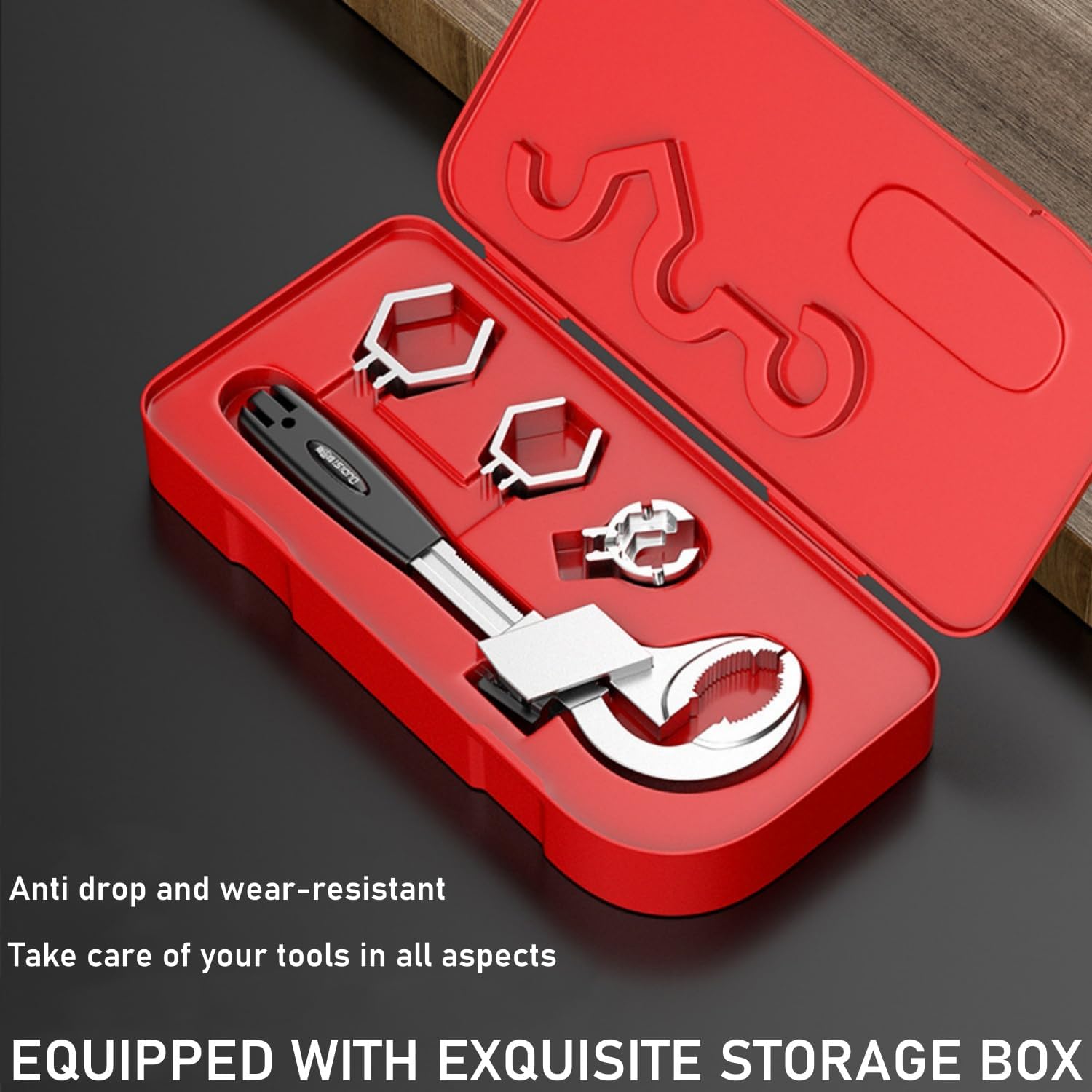 Bathroom Wrench,Multi-Functional Sink Wrench,Adjustable Double-Ended Wrench,,Heads Hand Tool for Water Pipe Repair & Home Accessories,Universal Pipe Wrench for Connecting Pipes/Faucets/Shower/Valves