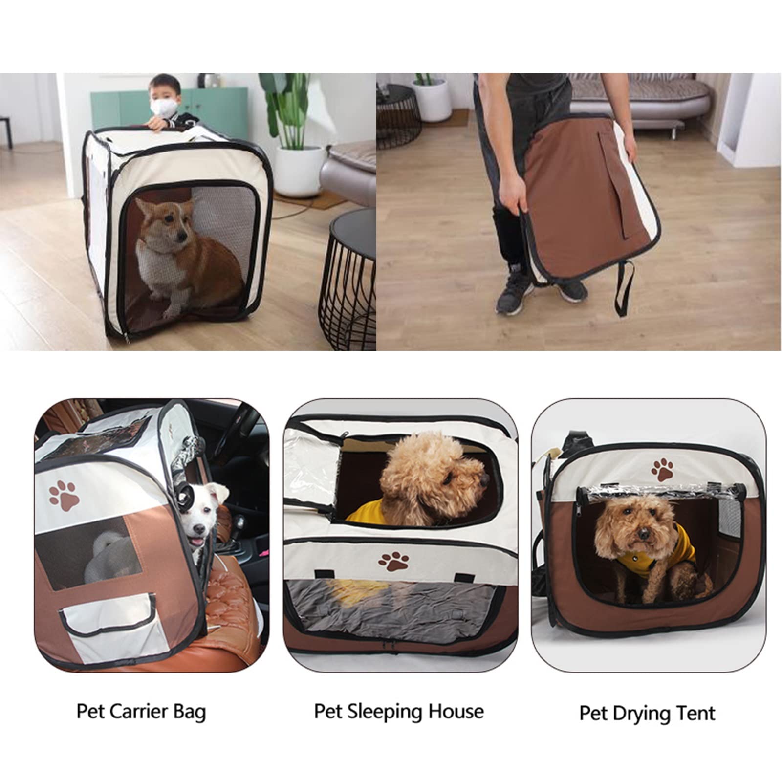 Caja de secado para mascotas con máquina sopladora para gatos y perros, cuidado de mascotas para animales medianos y pequeños