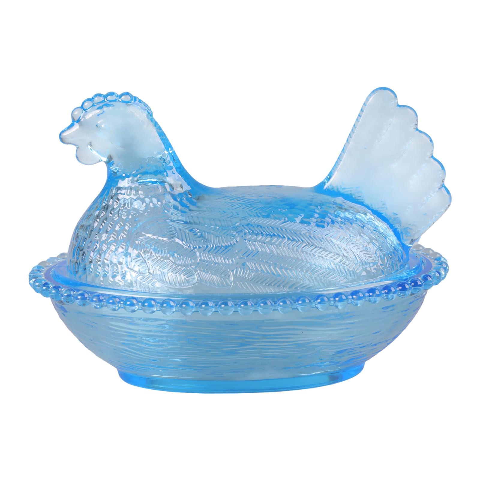 Hsioluted Hen on Nest Candy Bowl Nesting Hen Covered Trinket Box for Snacks Dessert Easter Farmhouses Desktop Decors Gift on Nest Candy Jar with Lid Desk Decors