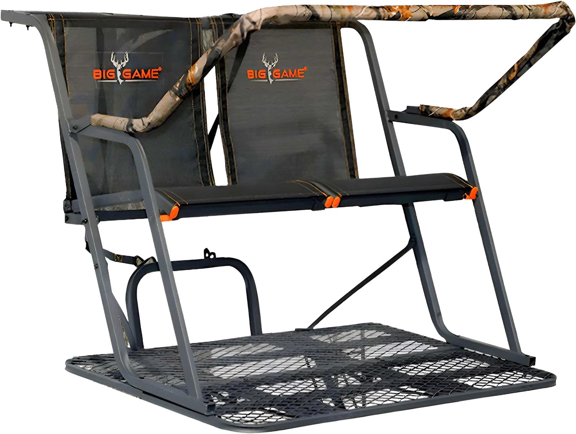 Striker XL Ladder Treestand 17.5 Foot Tall with Flip Back Seat, Padded Armrests, Deep Foot Platform, Ideal for Hunting and Shooting, Black