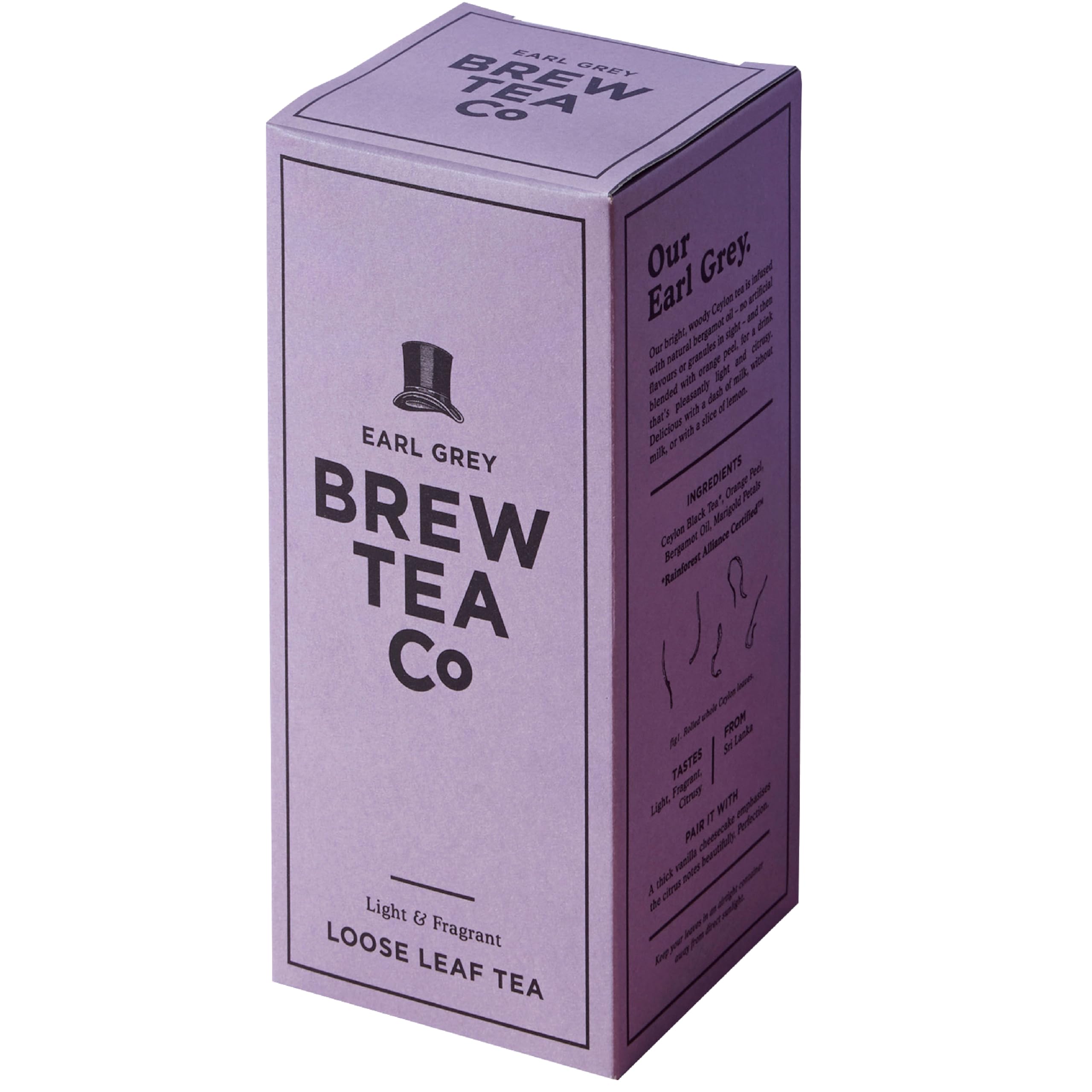 Earl Grey Tea - Rolled Whole Leaves, Not Dust, 113g of Loose Leaf Tea | A Blend of Ceylon, Bergamot Oil & Orange Peel - Brew Perfectly: 3–4 Minutes Black or 4–5 Minutes with Milk
