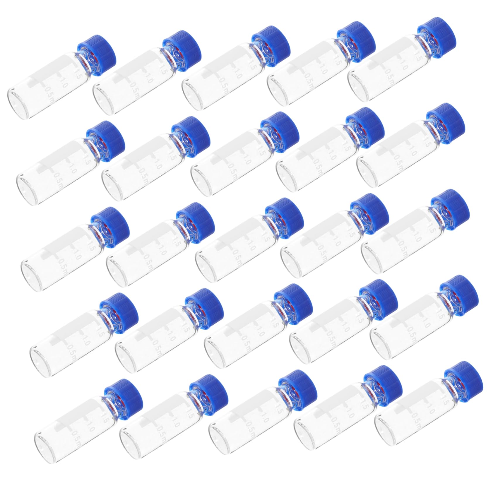 Mobestech 5 Sets Glasflaschen Mit Verschluss 2 Ml Glasfläschchen Probenfläschchen Labor Auslaufsicheres Design 100 Stück * 5