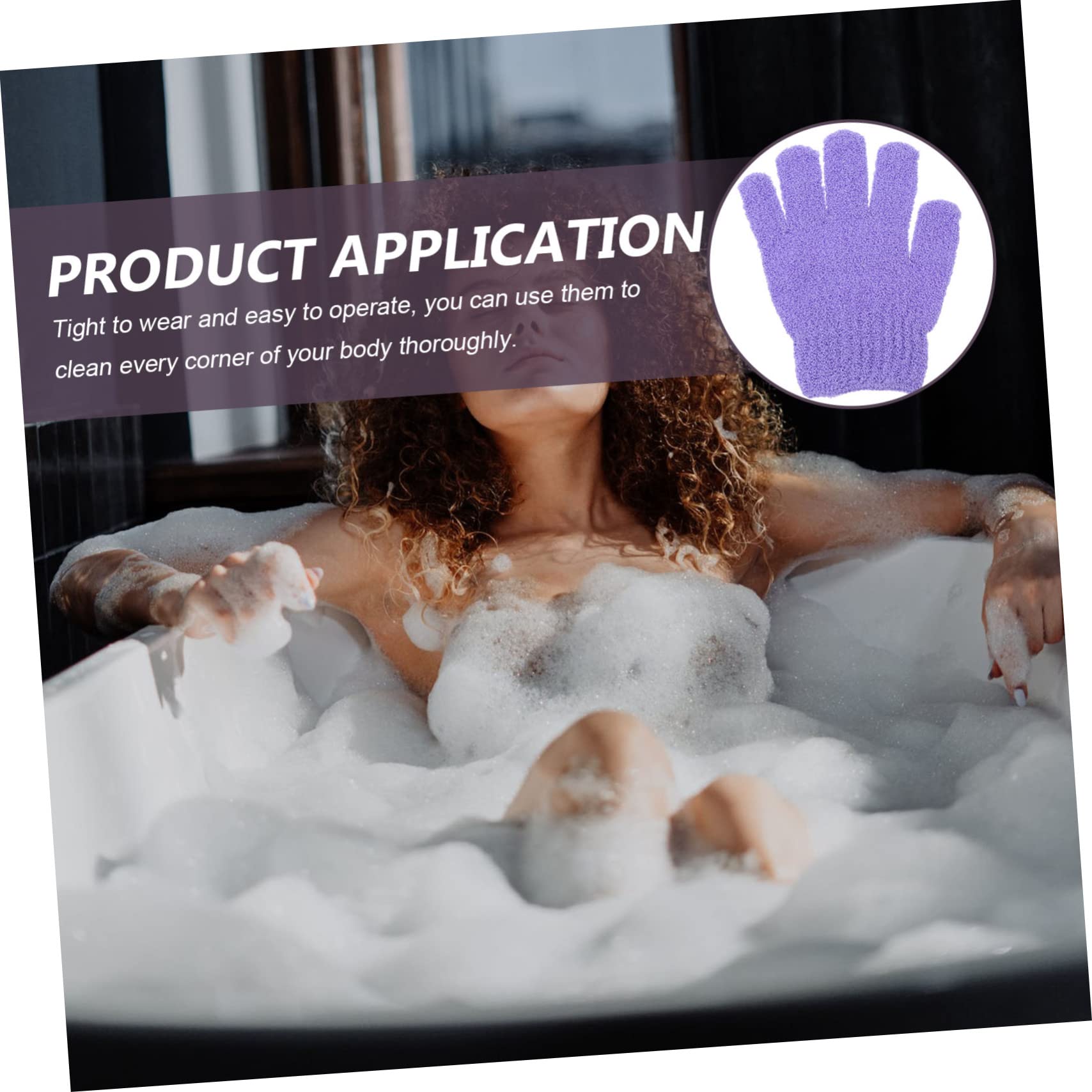 30 Pz Guanti da bagno a cinque dita scrubber per il viso spugna per la pulizia guanto esfoliante exfoliating gloves guanti da doccia guanti da bagno in nylon Viola,porpora BELLIFFY
