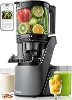 Canoly C16 Cold Press Masticating Juicer: 6" Wide Chute, 3-in-1 Strainers for Juice Sorbet Nut Milk, Quiet Brushless Motor, BPA-Free