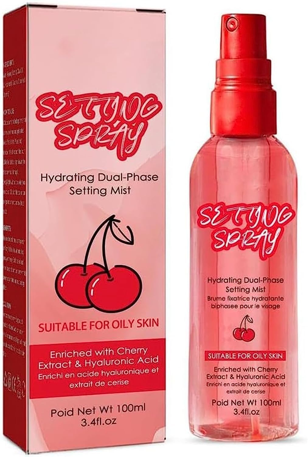 Makeup Spray Hydrating DualPhase Setting Mist, AntiPerspiration Long